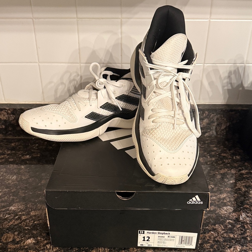 Adidas White and Black Sports Shoes